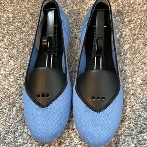 EUC Rothy’s Ice Blue Merino Flats